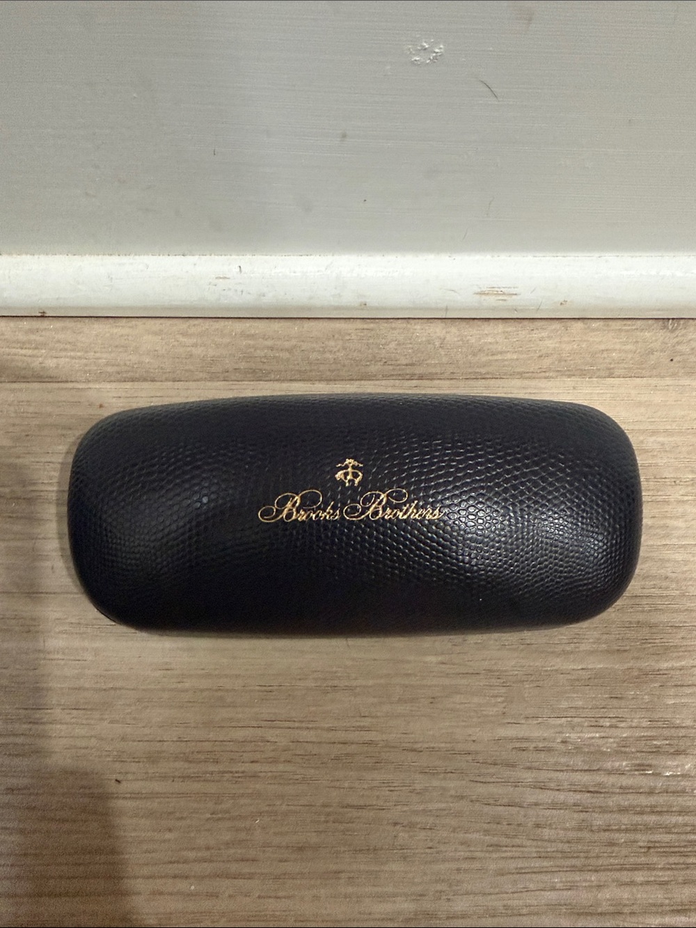 Brooks Brothers Navy Eyewear Case with Gold Logo